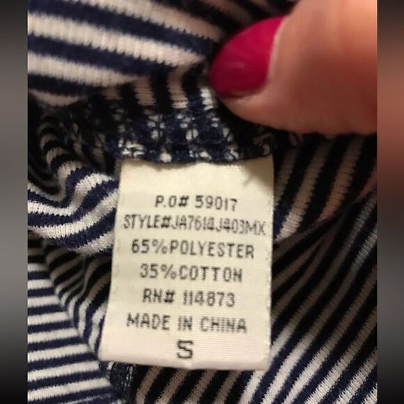 Chance Or Fate Womens Blue/White Long Sleeve Hooded Top Hoodie Shirt - Size S - Picture 6 of 8